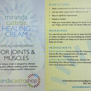 Miranda's Healing Cream for Joints & Muscles
